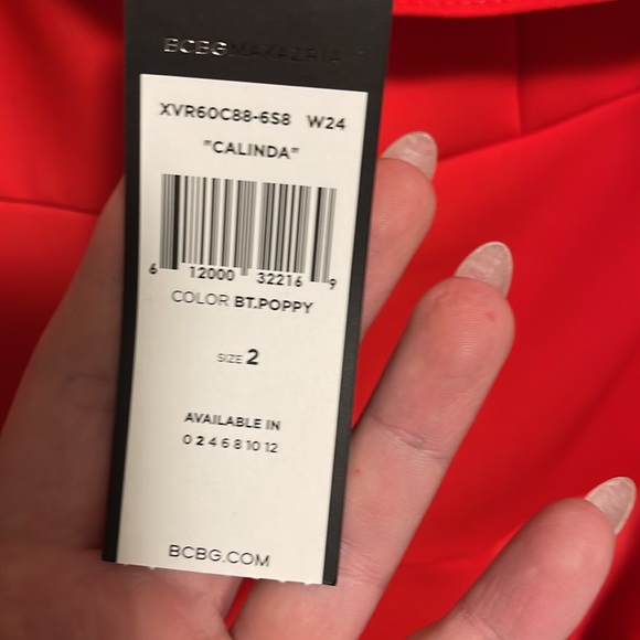 BCBG MaxAzria one shoulder Calinda ruffle dress. - Picture 3 of 3